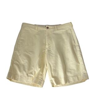 Mens J Crew Yellow Chino Shorts Sunwashed Oxford Size 31